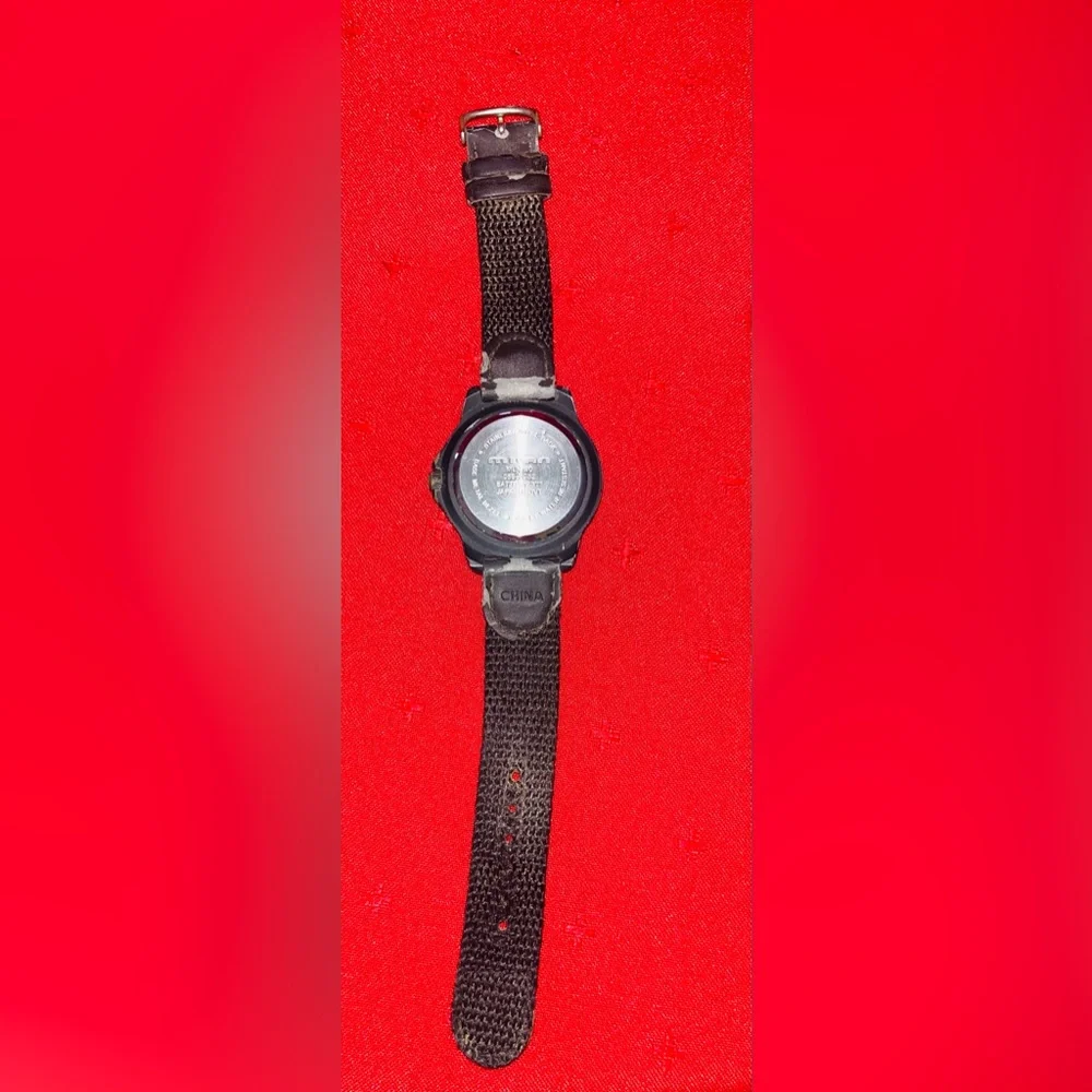 Vintage Milan Black Strap Watch Water Resistant, Stainless Steel